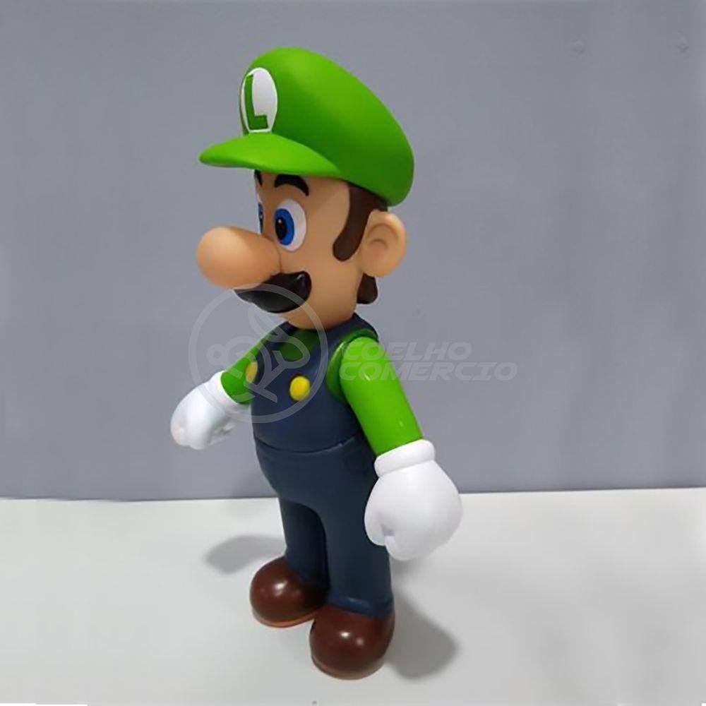 Boneco Luigi Grande Super Size 23Cm - Super Mario