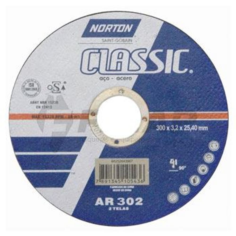 Disco De Corte Classic 300X3.2X25.40 Ar302 Norton 66253370715