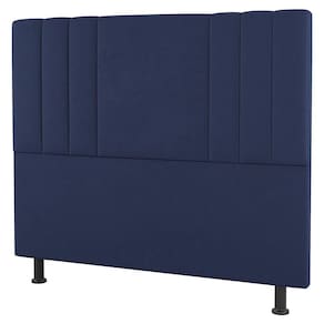 Cabeceira Cama Box Casal King Size Grace 195Cm Suede Azul