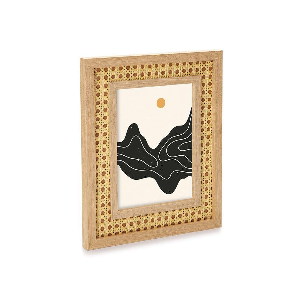 Porta Retrato em MDF C/Palha Rattan Bege15x20 Mart