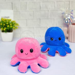 Polvo Reversível De Pelúcia 2 Em 1 Tiktok Rosa E Azul