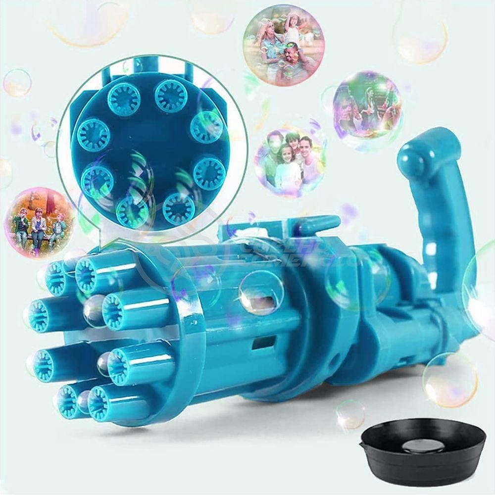 Máquina Elétrica Tiktok Lança Bolhas Azul