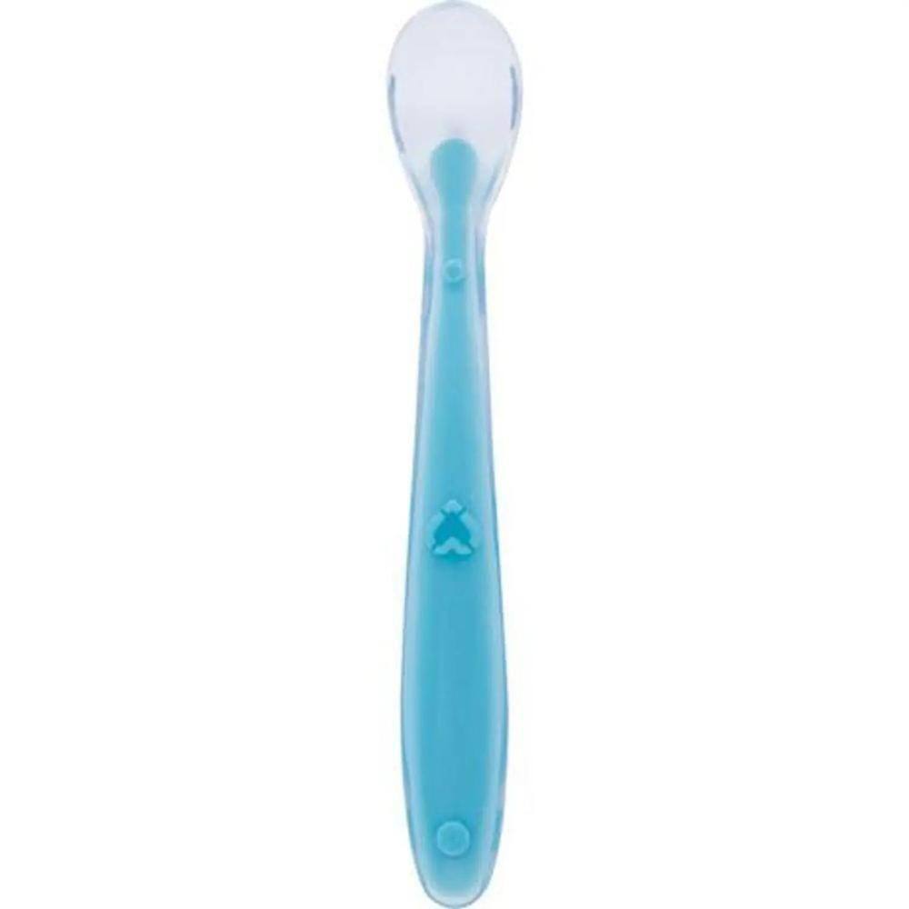 Colher Buba Baby De Silicone Infantil - Azul