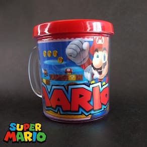Kit Boneco Toad Cogumelo 10Cm + Caneca Super Mario 350Ml