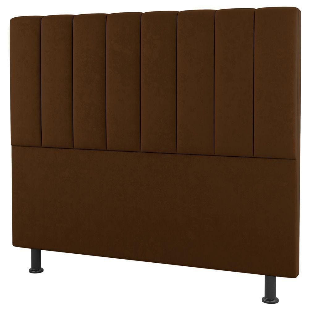 Cabeceira Cama Box Casal Cora 140cm Suede Terracota - Abmaza