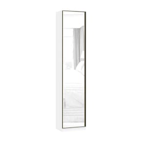 Guarda Roupa Sapateira 1 Porta 50cm Branco Com Espelho