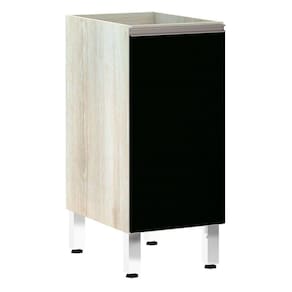 Balcão Sem Tampo 35cm Luci Legno Crem e Preto Tx