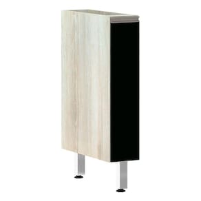 Balcão Sem Tampo 15cm Luci Legno Crem e Preto Tx