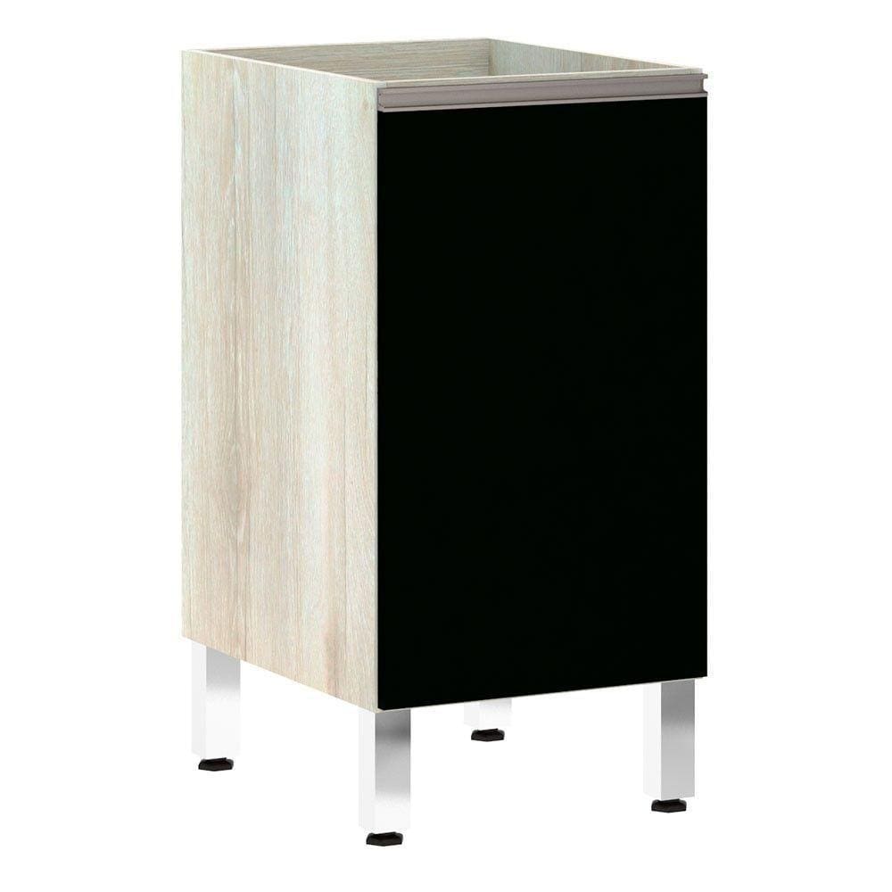 Balcão Sem Tampo 40cm Luci Legno Crem e Preto Tx