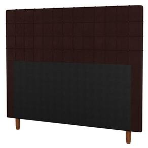 Cabeceira Cama Box Casal Parisis 140Cm Sintético Marrom