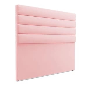 Cabeceira Para Cama Box Casal 140 Cm Suede Rosa Bebê