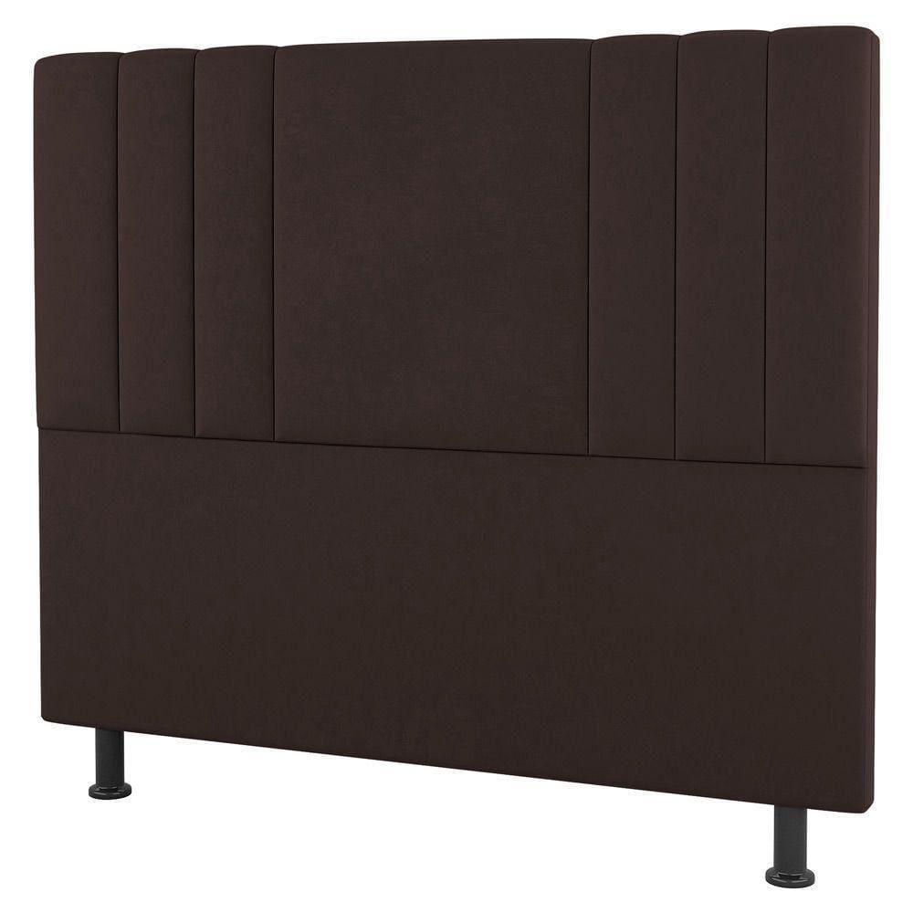 Cabeceira Cama Box Casal King 195Cm Sintético Marrom
