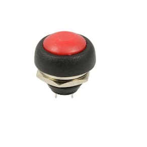 BOTAO SEM TRAVA A PROVA D`AGUA 12mm - VERMELHO
