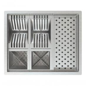 Calha P/ Varanda Inox Inox Pia Gourmet Quadrada Escovado