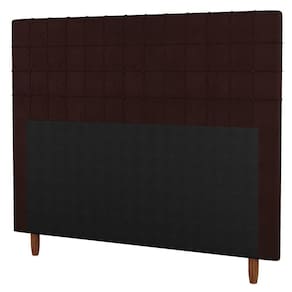 Cabeceira Cama Box Casal King Size 195Cm Linho Marrom