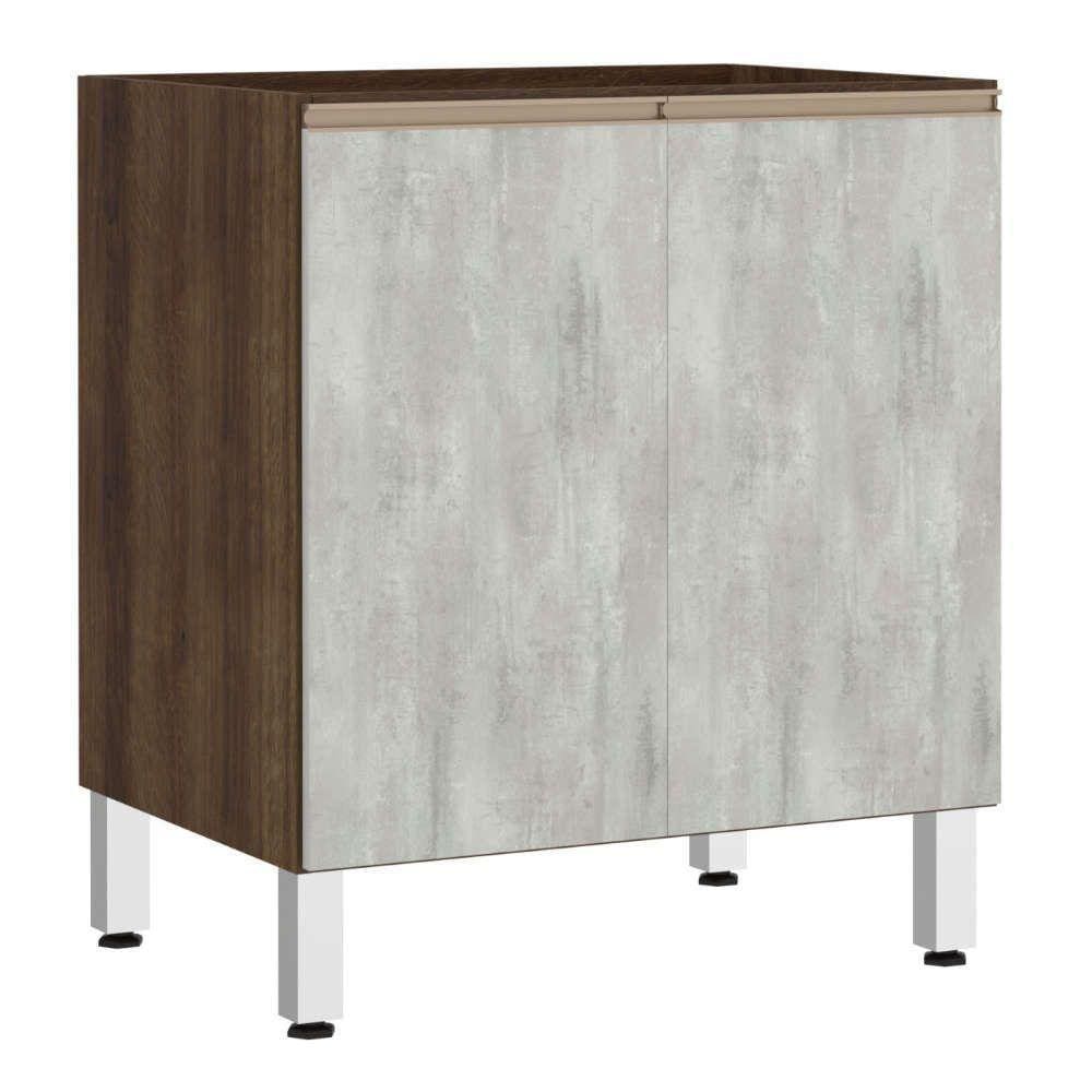 Balcão Sem Tampo 70cm Jade Com Concreto