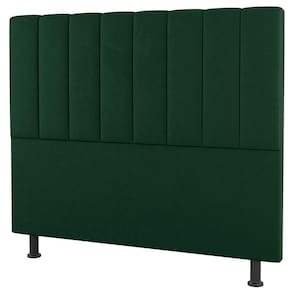 Cabeceira Cama Box Solteiro Cora 90Cm Suede Verde