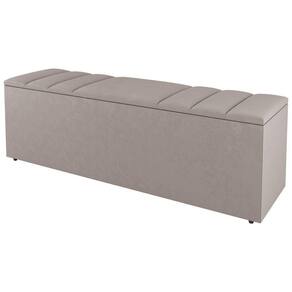Calçadeira Baú King Size Grace 190Cm Suede Bege
