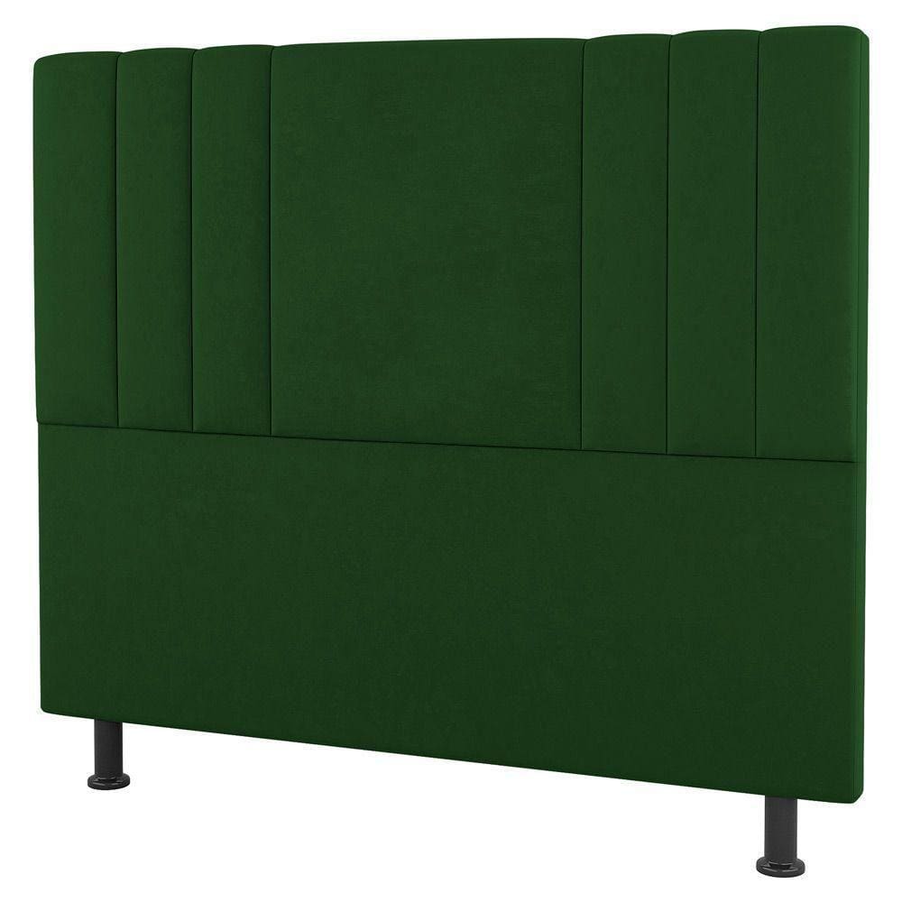 Cabeceira Cama Box Casal King Size Grace 195Cm Suede Verde