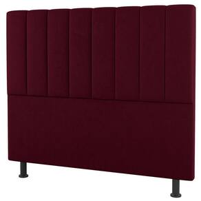 Cabeceira Cama Box Solteiro Cora 90Cm Suede Bordô