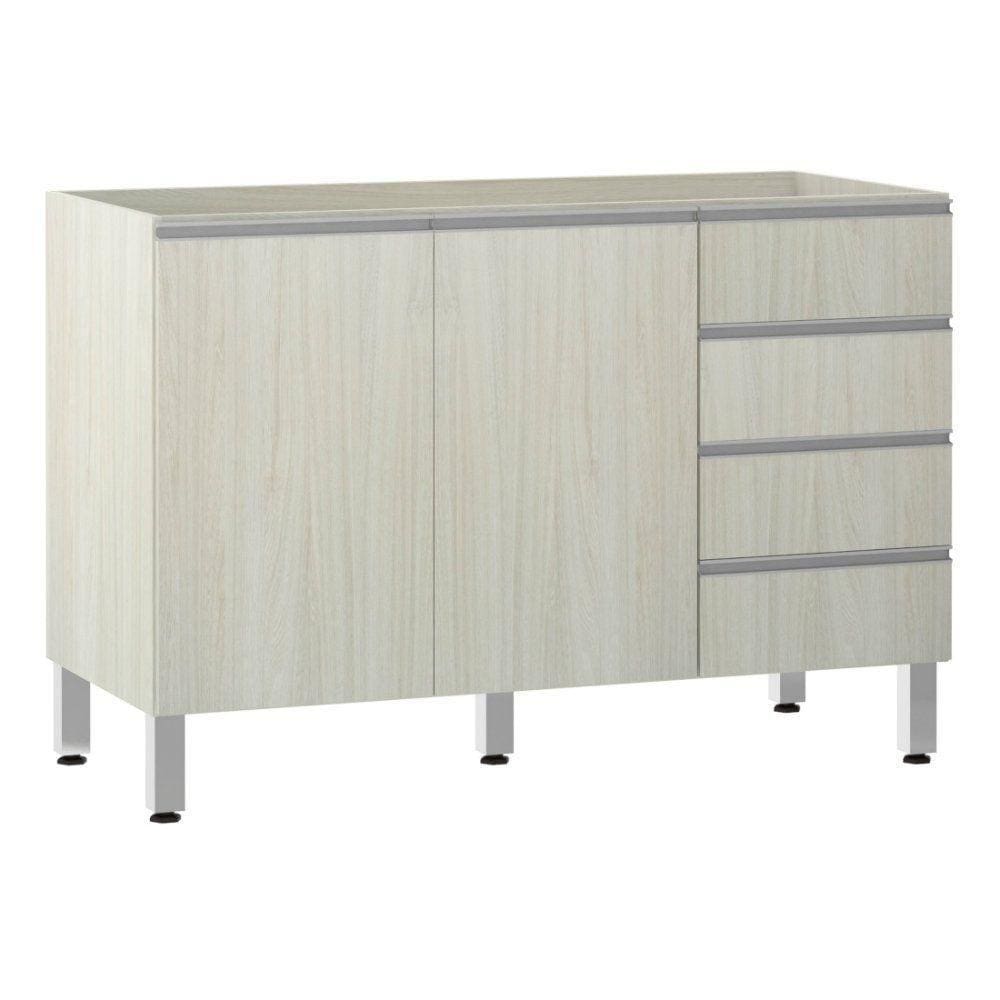 Balcão De Pia Sem Tamp 120cm E Lis Legno Crema