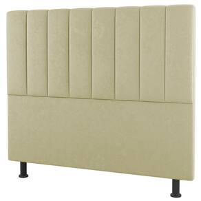 Cabeceira Cama Box Casal King Size Cora 195cm Sintético Bege