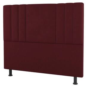 Cabeceira Cama Box Casal King Size Grace 195Cm Suede Bordô