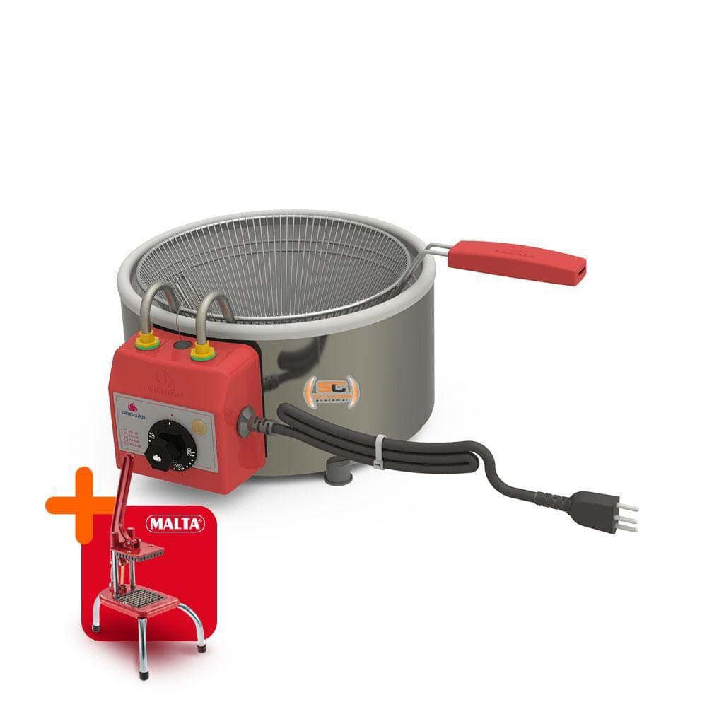 Tacho Fritador Elétrico 3L Óleo PR-310E 127V Progás e Cortador de Legumes