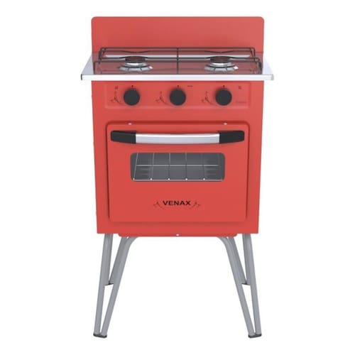 imagem-Fogao 2 Bocas Venax Gemini Vetro Vermelho Gas Glp - Sem voltagem