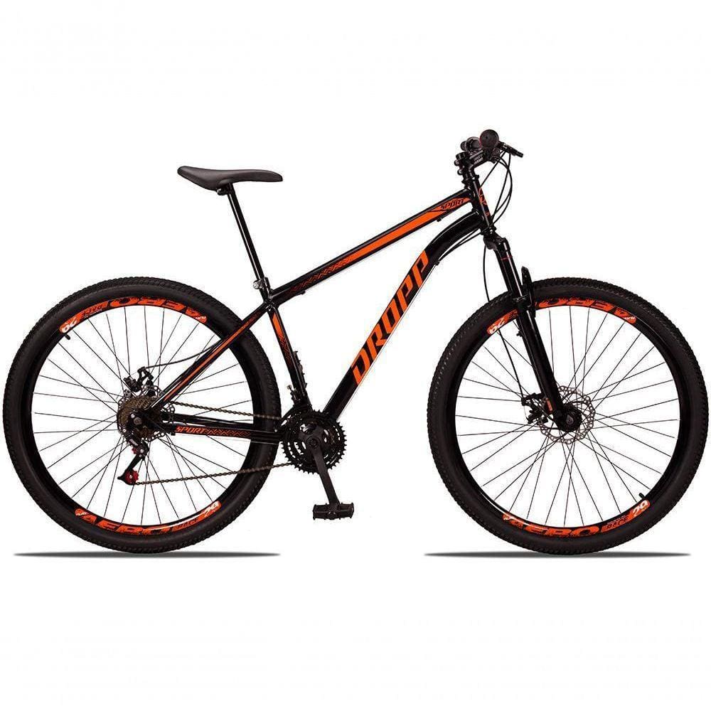 Bicicleta 29 Dropp Sport Aço 21M Preto+laranja
