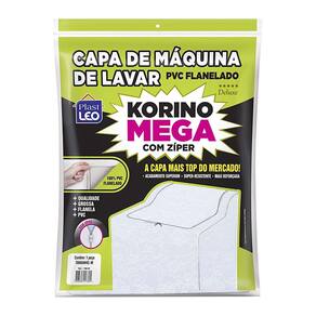 Capa Maquina De Lavar Korino Mega Com Ziper GG - Plastleo