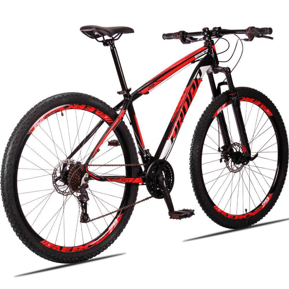 Bicicleta Dropp Race Disc H Aro 29 Susp. Dianteira 21 Marchas - Preto/vermelho