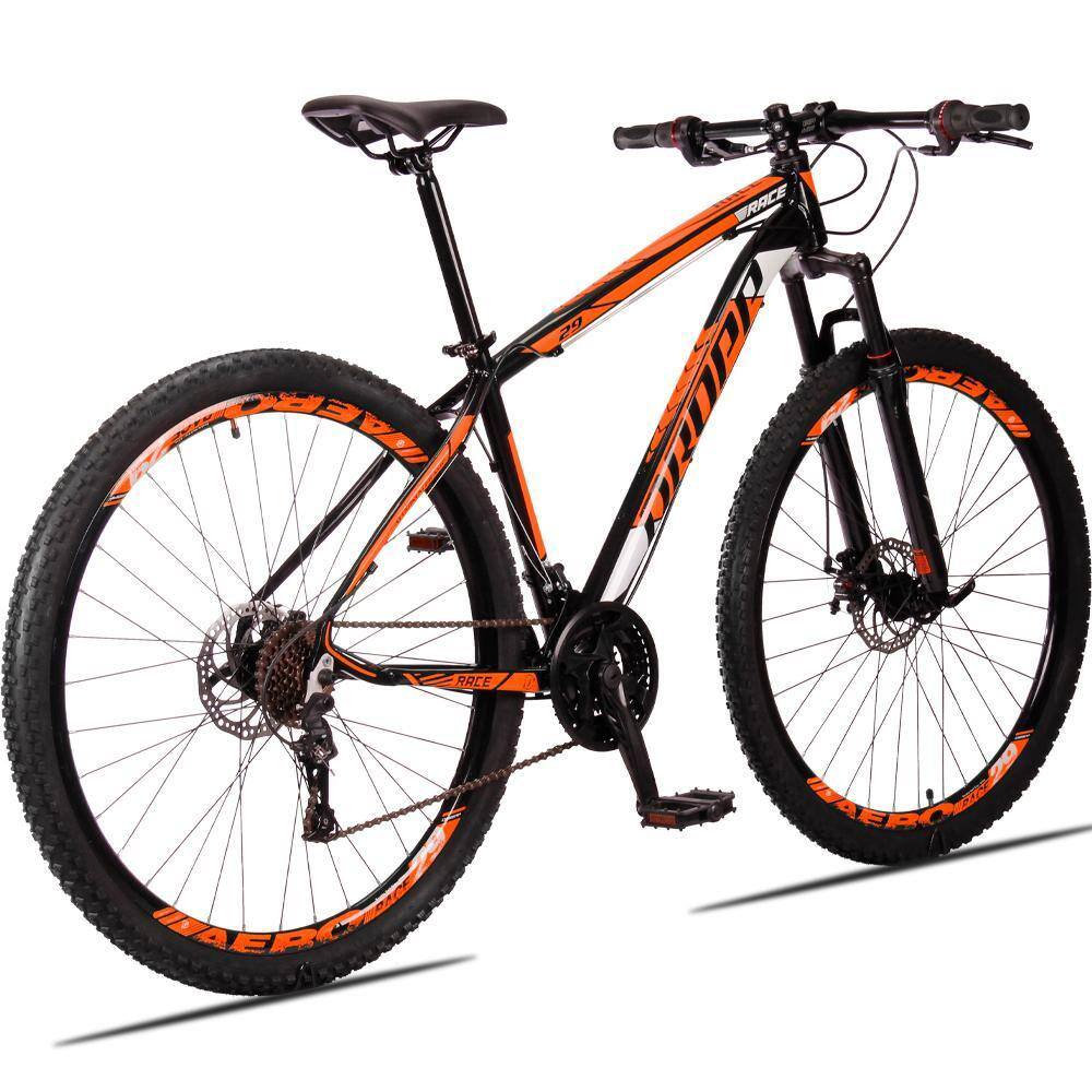 Bicicleta Dropp Race Disc M Aro 29 Susp. Dianteira 21 Marchas - Preto/laranja