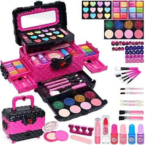 Kit Brinquedos De Maquiagem Para Crianças Menina Lavável Cosméticos Definir  Jogo Fingir Princesa