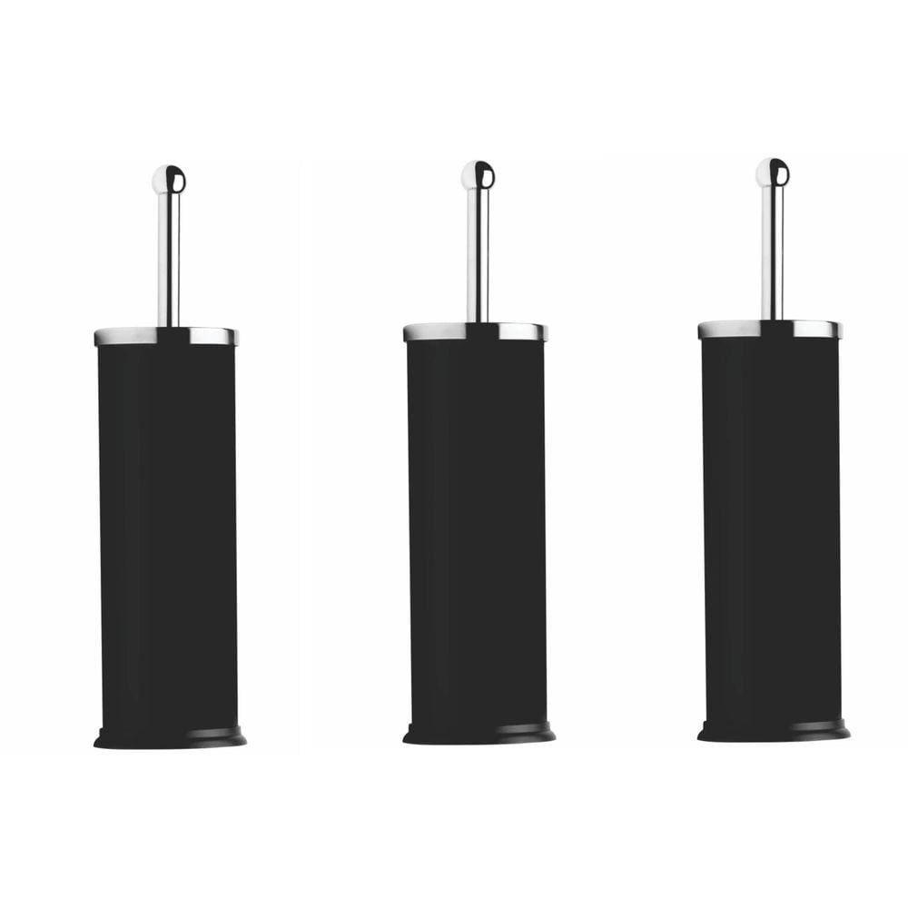 Kit 3 Escova De Limpar Vaso Sanitário Privada Banheiro Inox