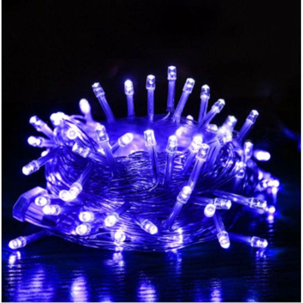 Pisca Led 100 Lampadas 220v MultiFuncao Natal Fio Transparente