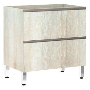 Balcão Sem Tampo 80cm Misto Basculante Luci Legno Crema