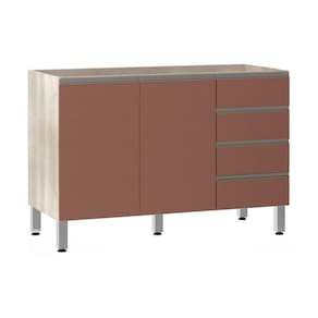 Balcão De Pia Sem Tamp 120cm E Luci Legno Crem e Gaia