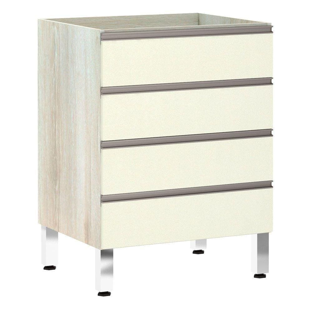 Balcão Sem Tampo 60cm Luci Legno Crem e Kashmir
