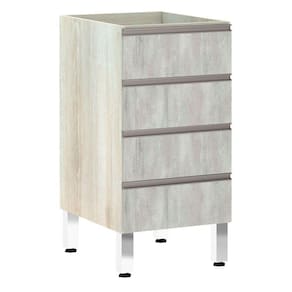 Balcão Sem Tampo 40cm Luci Legno Crem e Concreto