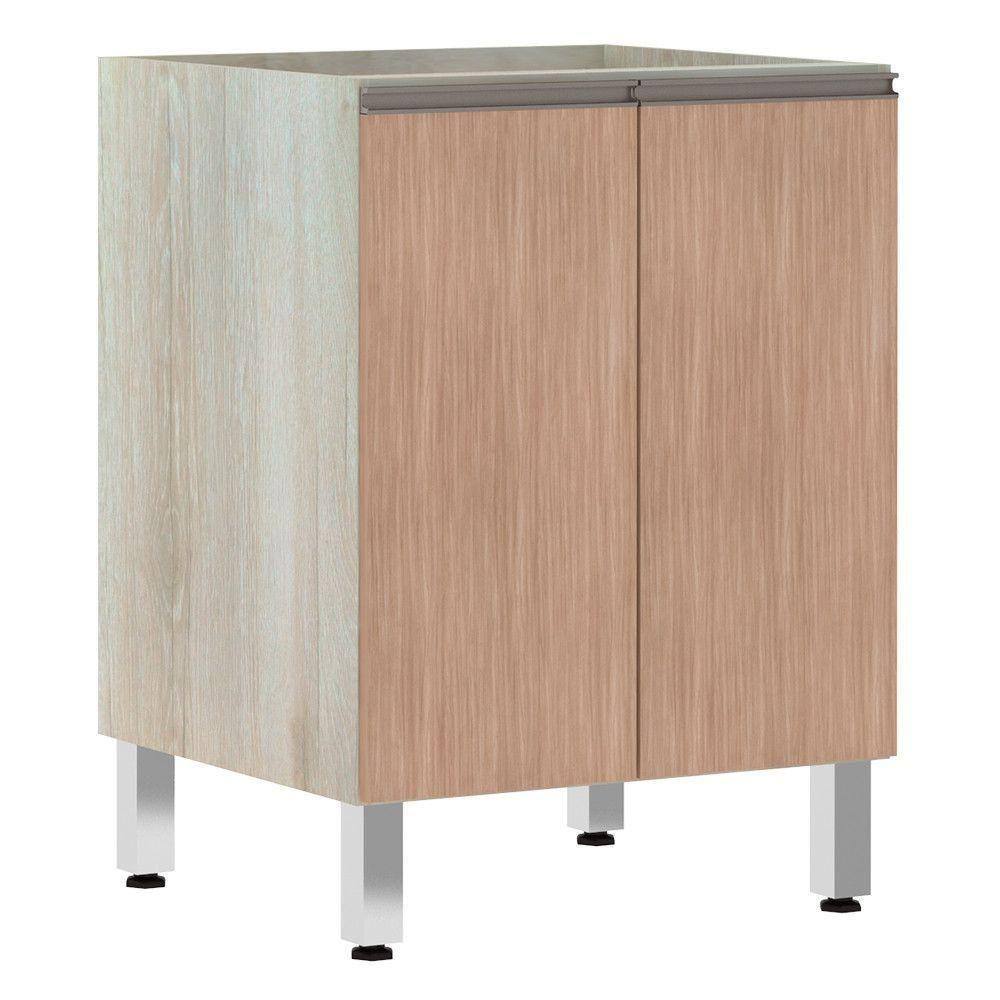 Balcão Sem Tampo 60cm Luci Legno Crem e Cumaru