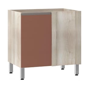 Balcão Sem Tampo Canto Reto Luciane 80cm Luci Legno Crem e Gaia