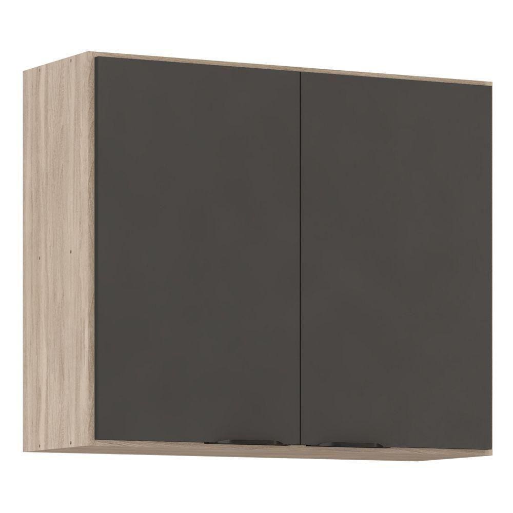 Armário Aéreo 2 Portas 80cmFirenze Avena Touch Grafito 94241