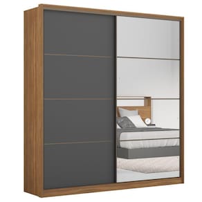 Guarda Roupa Casal Belga Amêndola Touch Grafito Flex D23001K
