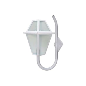 Luminária Imperial Braço Curvo Parede Alumínio Branco 56x38