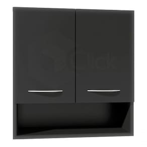 Gabinete Preto 2 Portas Para Restaurante Utensilios