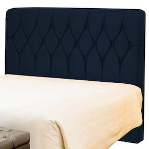 Cabeceira Casal 140cm Capitone Istambul Dobuê Azul Marinho