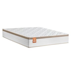 Colchão Casal Molas Ensacadas Real 138x188x27cm Branco / Bege - Suporta até 130Kg Por Pessoa
