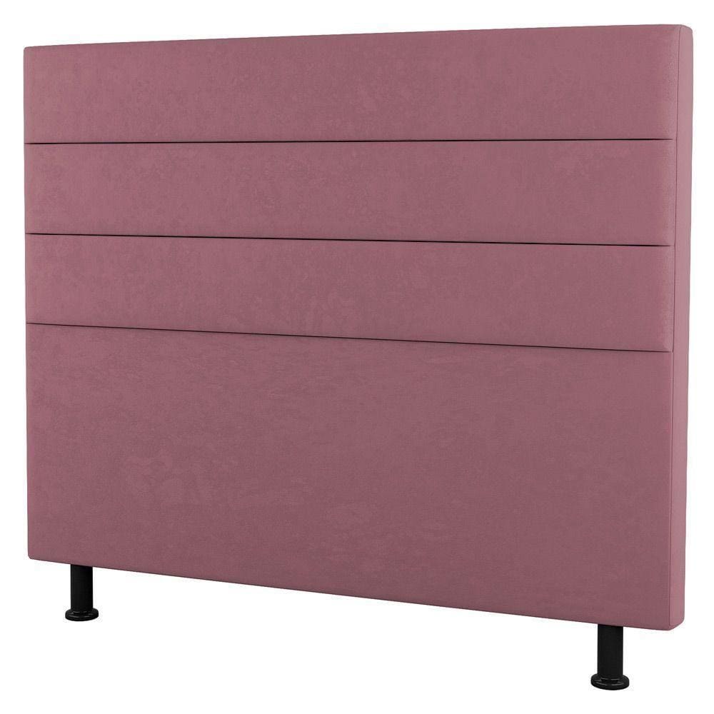 Cabeceira Casal Queen Size Malik 160cm Suede Rosé