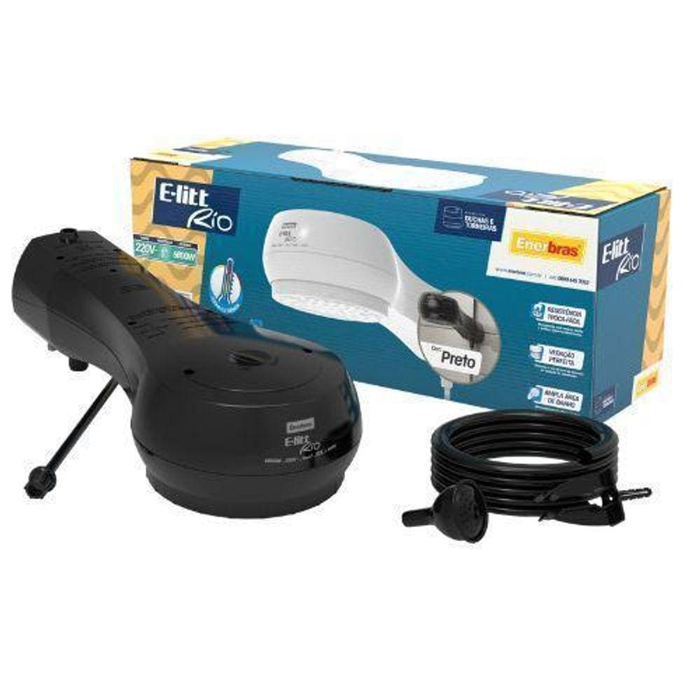 Ducha Eletronica E Litt Rio 5500W Enerbras Preta 127V